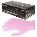 Mcr Safety NitriShield, Nitrile Disposable Gloves, 4.5 mil Palm, Nitrile, Powder-Free, S, 1000 PK, Pink 6010PS